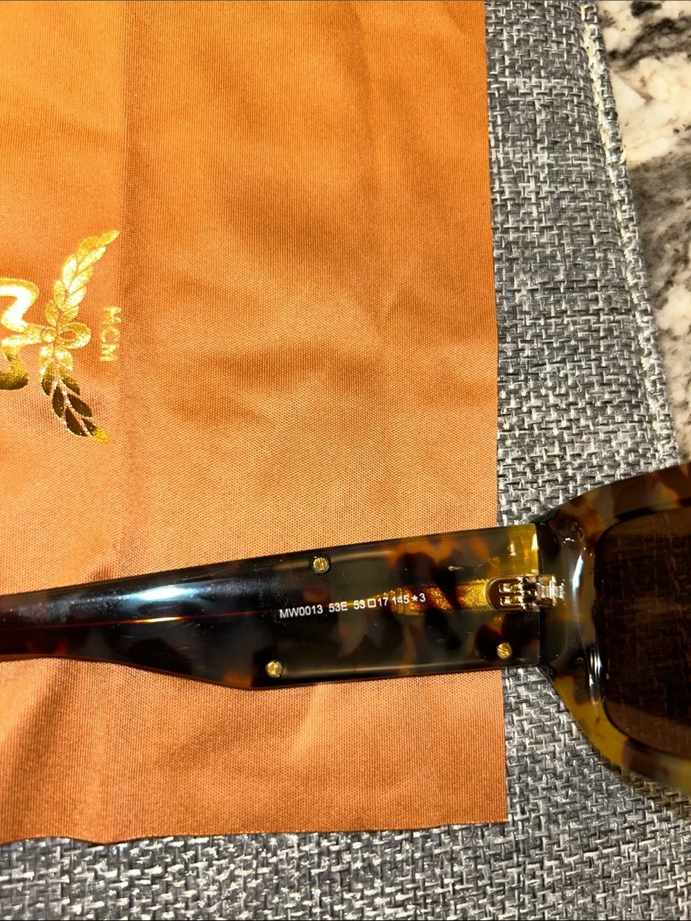 MCM Tortoiseshell Rectangular Sunglasses with Brown Lenses
